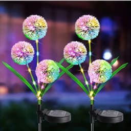 1PC/2PC 1 Head/3 Head Solar LED Dandelion Outdoor Ground Mounted Light, Suitable for Courtyard, Garden, and Landscape Decoration