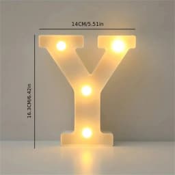1PC 16cm LED Letter Light, Luminous Letter and Number Night Light, Suitable for Home, Bar, Wedding, Birthday Party Decoration