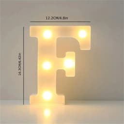 1PC 16cm LED Letter Light, Luminous Letter and Number Night Light, Suitable for Home, Bar, Wedding, Birthday Party Decoration