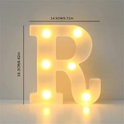 1PC 16cm LED Letter Light, Luminous Letter and Number Night Light, Suitable for Home, Bar, Wedding, Birthday Party Decoration