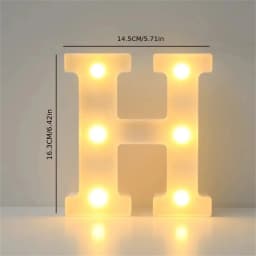 1PC 16cm LED Letter Light, Luminous Letter and Number Night Light, Suitable for Home, Bar, Wedding, Birthday Party Decoration