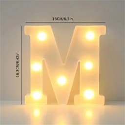 1PC 16cm LED Letter Light, Luminous Letter and Number Night Light, Suitable for Home, Bar, Wedding, Birthday Party Decoration