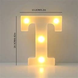 1PC 16cm LED Letter Light, Luminous Letter and Number Night Light, Suitable for Home, Bar, Wedding, Birthday Party Decoration