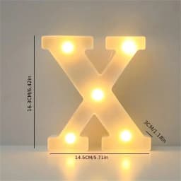 1PC 16cm LED Letter Light, Luminous Letter and Number Night Light, Suitable for Home, Bar, Wedding, Birthday Party Decoration