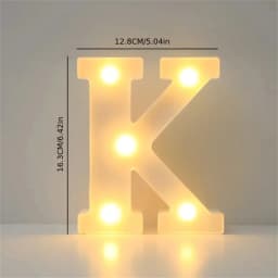 1PC 16cm LED Letter Light, Luminous Letter and Number Night Light, Suitable for Home, Bar, Wedding, Birthday Party Decoration