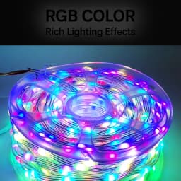 5V WS2812 WS2811 Programmable LED Strip – RGBIC Dream Color Individually Addressable Fairy Lights, 3-Wire Cable, Pixel Lighting