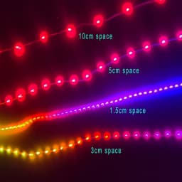 5V WS2812 WS2811 Programmable LED Strip – RGBIC Dream Color Individually Addressable Fairy Lights, 3-Wire Cable, Pixel Lighting