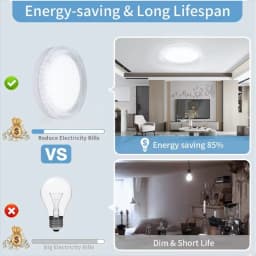 Modern Ultra Thin Crystal Ceiling Light Round Ceiling Home Lamp Cool White Suitable for Balcony Kitchen Bedroom Light AC85-260V