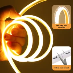 220V COB LED Strip Lights 288LEDs/m Waterproof LED Strip with Dimmer/Switch and Plug 0.5m 5m 10m 20m 35m Flexible Tape for Home