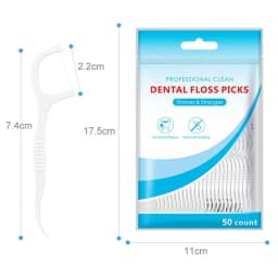 600PCS Floss Family Pack Ultra-fine Toothpick Disposable Flat Floss Portable Portable Flossing Double Head Use Oral Hygiene