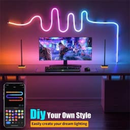TUYA Neon LED Strip Lights 12-24V 84LEDs/M WIFI Neon Rope Light with Music Sync RGBIC Dreamcolor Chasing Strip Tape for Room