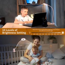White Pink Black Desk Lamps LED Book Light USB Reading Light Daylight Portable Flexible Easy Clip Night Reading Lamp