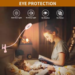 White Pink Black Desk Lamps LED Book Light USB Reading Light Daylight Portable Flexible Easy Clip Night Reading Lamp