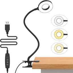 White Pink Black Desk Lamps LED Book Light USB Reading Light Daylight Portable Flexible Easy Clip Night Reading Lamp
