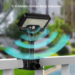 Solar Motion Sensor Outdoor Light, 360° Rotatable 4 Lighting Modes, Weatherproof, Multiple Mounting Lighting,for Outdoor Securit
