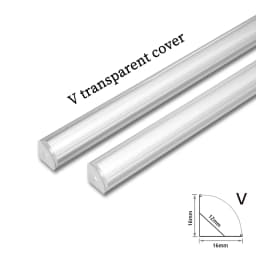 LED Strip Aluminum Profile 50CM Recessed Surface Mounted Aluminium Channel with Diffuser PC Cover for 8mm 10mm Linear Lighting