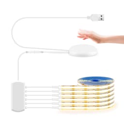 6/5/4/3/2/1 Pcs 5V COB LED Strip Light With USB Penetrating Wood Touch Dimmer Switch For Acoustic Panel Cabinet Shelf Lighting