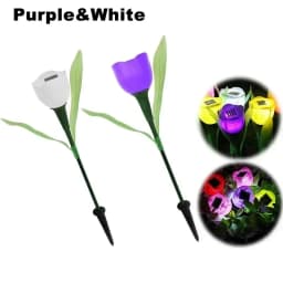 Solar Tulip Flower Lights Outdoor LED Waterproof Garden Stake Lawn Decor Yard Party Decoration Warm White Solar Outdoor Light