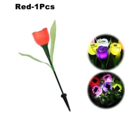 Solar Tulip Flower Lights Outdoor LED Waterproof Garden Stake Lawn Decor Yard Party Decoration Warm White Solar Outdoor Light