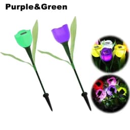 Solar Tulip Flower Lights Outdoor LED Waterproof Garden Stake Lawn Decor Yard Party Decoration Warm White Solar Outdoor Light