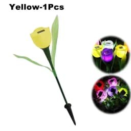 Solar Tulip Flower Lights Outdoor LED Waterproof Garden Stake Lawn Decor Yard Party Decoration Warm White Solar Outdoor Light