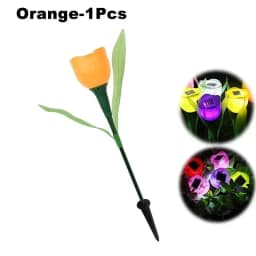 Solar Tulip Flower Lights Outdoor LED Waterproof Garden Stake Lawn Decor Yard Party Decoration Warm White Solar Outdoor Light