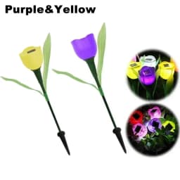 Solar Tulip Flower Lights Outdoor LED Waterproof Garden Stake Lawn Decor Yard Party Decoration Warm White Solar Outdoor Light