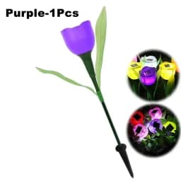 Solar Tulip Flower Lights Outdoor LED Waterproof Garden Stake Lawn Decor Yard Party Decoration Warm White Solar Outdoor Light