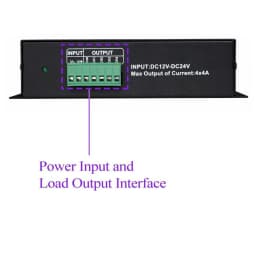 LED DMX 4CH Decoder PWM Signal Converter Dimming Driver LED DMX512 Decoder for RGBW Strip Light DC12-24V 4A/CH Stage Lighting