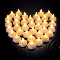 12/24Pcs Flameless LED Floating Candles Waterproof Flameless Tea Lights Flickering Lighting for Pool Bathtub Bath Wedding Decor
