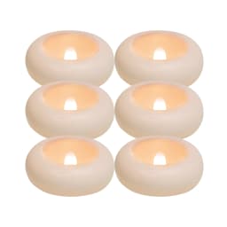 12/24Pcs Flameless LED Floating Candles Waterproof Flameless Tea Lights Flickering Lighting for Pool Bathtub Bath Wedding Decor