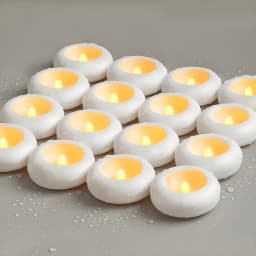12/24Pcs Flameless LED Floating Candles Waterproof Flameless Tea Lights Flickering Lighting for Pool Bathtub Bath Wedding Decor