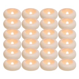12/24Pcs Flameless LED Floating Candles Waterproof Flameless Tea Lights Flickering Lighting for Pool Bathtub Bath Wedding Decor