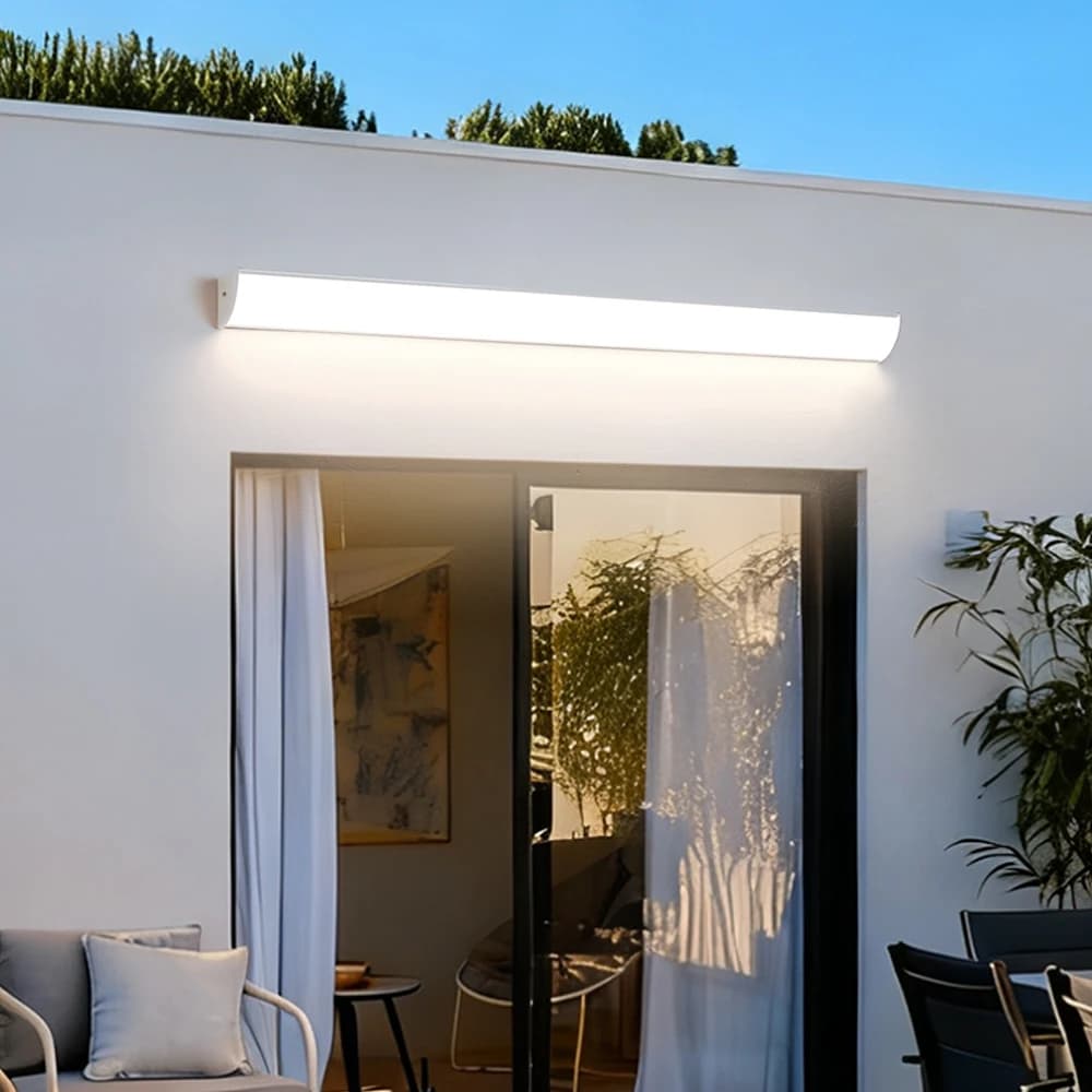 Outdoor LED Wall Lamp Waterproof IP65 Dimming Remote Control LED Long Wall Lights Garden Villa Porch Sconce Light 110V 220V
