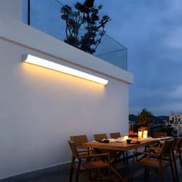 Outdoor LED Wall Lamp Waterproof IP65 Dimming Remote Control LED Long Wall Lights Garden Villa Porch Sconce Light 110V 220V