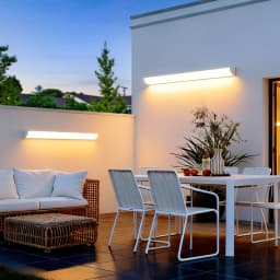 Outdoor LED Wall Lamp Waterproof IP65 Dimming Remote Control LED Long Wall Lights Garden Villa Porch Sconce Light 110V 220V