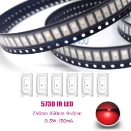 SMD Chip 5630/5730 Infrared LED lamps 0.5W IR 740nm 850nm 940nm LED Emitting Diode