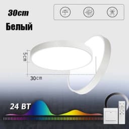 Modern Living Room Ceiling Light Bedroom Circular Chandelier Villa Kitchen Shrink LED Lamp Channel Lamp 3 Color Change Lamplight