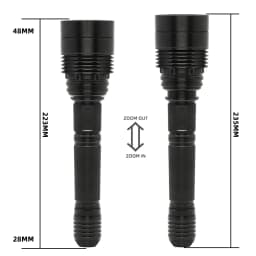 Green Light Flashlight, Single Mode Green Led Hunting Light, Zoomable Light for Hunting, Green Torch for Night Vision, Astronomy