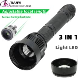 Green Light Flashlight, Single Mode Green Led Hunting Light, Zoomable Light for Hunting, Green Torch for Night Vision, Astronomy
