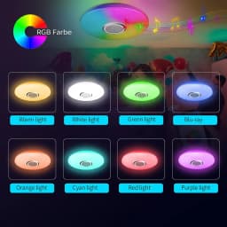 RGB Smart Home LED Ceiling Light With Speakers For Music APP Remote Control Bluetooth Interior Decoration Bedroom Party