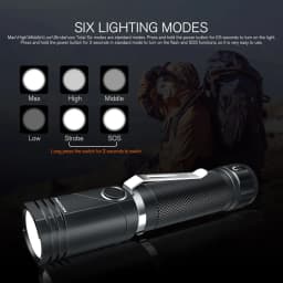 NICRON N9 LED Flashlight Tactical 90 Degree Twist 1000LM High Lumens Waterproof IP65 Magnet Mini Torch Light Outdoor