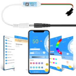 SP621E Bluetooth-compatible mini LED controller APP control DC5-24V For WS2812 WS2811 RGB Dream full color LED strip