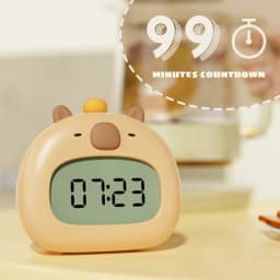 LED Capybara Night Light Cute Capybara Alarm Clock USB Rechargeable Timer Desktop Decoration Alarm Clock Ornaments Children Gift