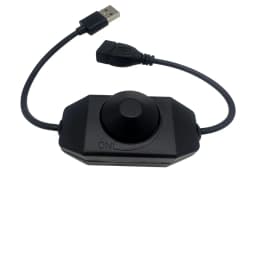 LED Knob Dimmer Switch 5V DC USB Female to Male Extension Cord with Rotary ON OFF Controller White Black for LED Strips Lights