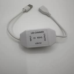 LED Knob Dimmer Switch 5V DC USB Female to Male Extension Cord with Rotary ON OFF Controller White Black for LED Strips Lights