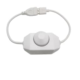 LED Knob Dimmer Switch 5V DC USB Female to Male Extension Cord with Rotary ON OFF Controller White Black for LED Strips Lights