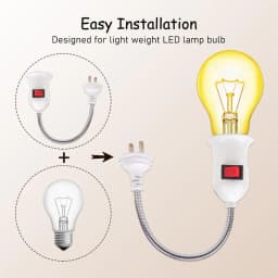 E27 Lamp Base Flexible Bend Mobile Test Light Socket Light Adapter Plug Switch EU US UK Plug Lamp Holder For LED Table Lamp Led