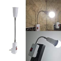 E27 Lamp Base Flexible Bend Mobile Test Light Socket Light Adapter Plug Switch EU US UK Plug Lamp Holder For LED Table Lamp Led