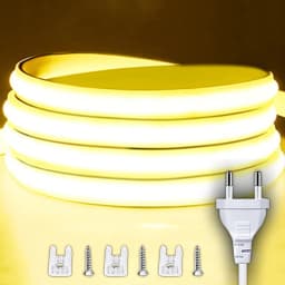 1M-30M COB LED Strip Light Super Bright 220V Led Strip Lights Outdoor Lamp Waterproof Flexible Ribbon Tape With EU Plug